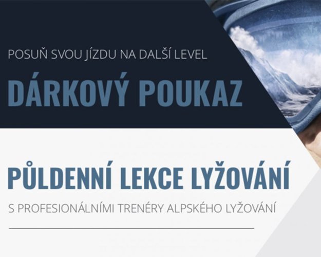 Dárkový poukaz- půldenní lekce - Počet osob: Dvě osoby, Vyber způsob, jak zabalíme tvoje lyžařské sny: Pouze na e-mail